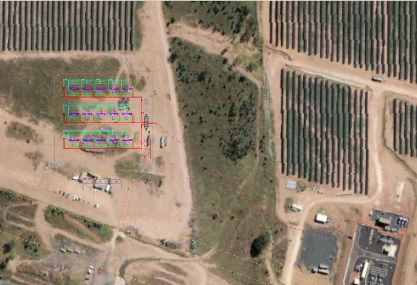 Blue Grass BESS project site layout